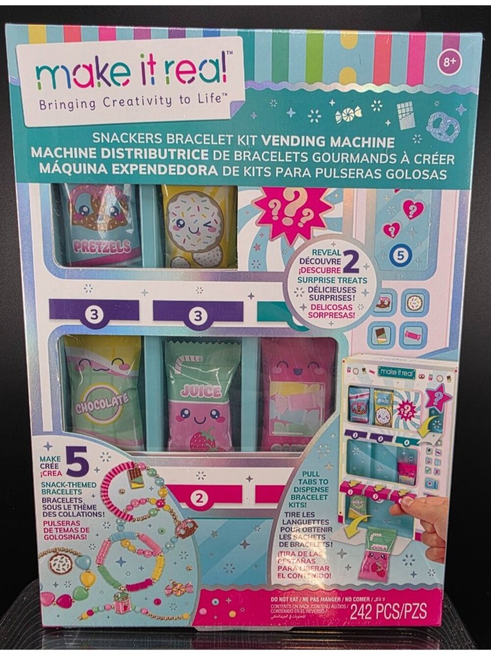Make It Real Snackers Bracelet Vending Machine Kit Snack-Themed Beads & Charms N